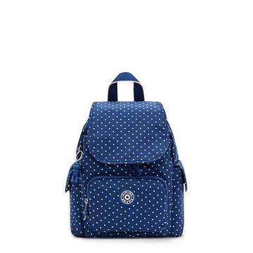 Kipling City Pack Mini Printed Backpack Rygsække Blå | DK 2022RV